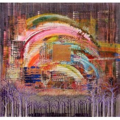 Irtiza Kazmi, 36 x 36 inches, Acrylics on Canvas, Landscape Painting, AC-IRTK-070